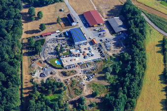 Palatinum aménagement paysager et conception de jardins à Hagenbach dans le département Rhénanie-Palatinat, Allemagne depuis l'avion