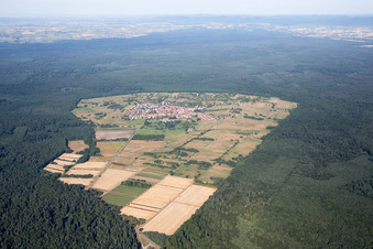 Quartier Büchelberg in Wörth am Rhein dans le département Rhénanie-Palatinat, Allemagne hors des airs