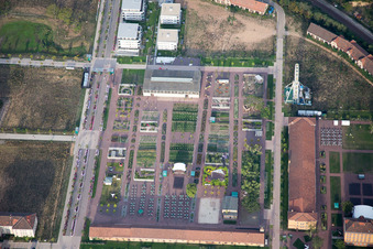 Salon des jardins d'État 2015 à Landau in der Pfalz dans le département Rhénanie-Palatinat, Allemagne vue d'en haut