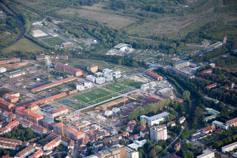 Vue oblique de Salon des jardins d'État à Landau in der Pfalz dans le département Rhénanie-Palatinat, Allemagne