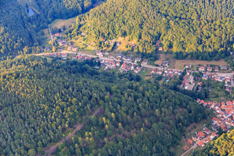Vue aérienne de Dans l'ancien monastère à Eußerthal dans le département Rhénanie-Palatinat, Allemagne