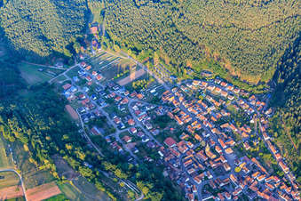 Vue aérienne de Rue Rödelstein à Vorderweidenthal dans le département Rhénanie-Palatinat, Allemagne