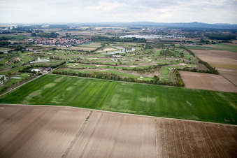 Terrain de golf Golfpark Biblis-Wattenheim *****GOLF absolu à Wattenheim à le quartier Nordheim in Biblis dans le département Hesse, Allemagne depuis l'avion