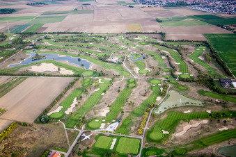 Terrain de golf Golfpark Biblis-Wattenheim *****GOLF absolu à Wattenheim à le quartier Nordheim in Biblis dans le département Hesse, Allemagne du point de vue du drone