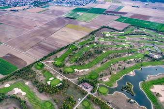 Zone du terrain de golf Golfpark Biblis-Wattenheim *****GOLF absolu en Wattenheim à le quartier Wattenheim in Biblis dans le département Hesse, Allemagne d'en haut