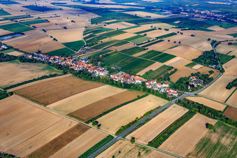 Photographie aérienne de Vue d'ensemble du village depuis le sud-est à Vollmersweiler dans le département Rhénanie-Palatinat, Allemagne