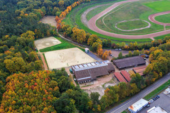 Vue oblique de Club de course et d'équitation Herxheim eV à Herxheim bei Landau dans le département Rhénanie-Palatinat, Allemagne