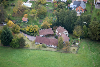 Photographie aérienne de Oberhoffen-lès-Wissembourg dans le département Bas Rhin, France