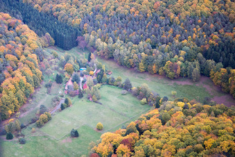 Windstein dans le département Bas Rhin, France d'en haut