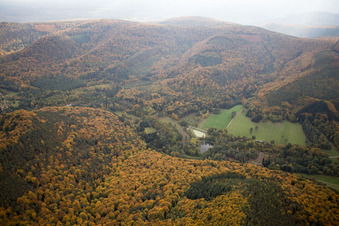 Vue aérienne de Dambach dans le département Bas Rhin, France