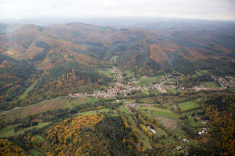 Vue oblique de Dambach dans le département Bas Rhin, France