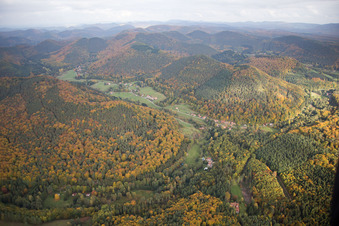 Dambach dans le département Bas Rhin, France vue d'en haut