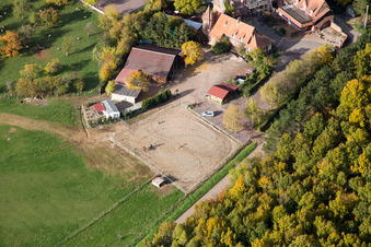 Photographie aérienne de Niederbronn-les-Bains dans le département Bas Rhin, France