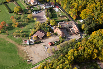 Niederbronn-les-Bains dans le département Bas Rhin, France depuis l'avion