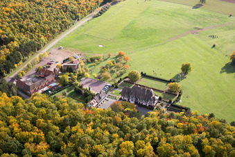 Niederbronn-les-Bains dans le département Bas Rhin, France vue du ciel