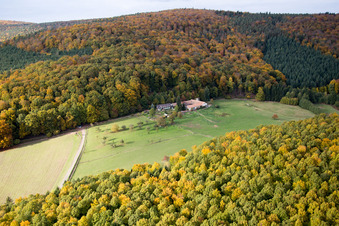 Enregistrement par drone de Niederbronn-les-Bains dans le département Bas Rhin, France