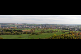 Vue aérienne de Panorama à Niederbronn-les-Bains dans le département Bas Rhin, France
