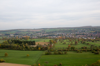 Vue aérienne de Niederbronn-les-Bains dans le département Bas Rhin, France