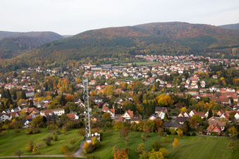 Enregistrement par drone de Niederbronn-les-Bains dans le département Bas Rhin, France