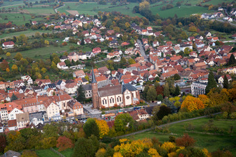 Niederbronn-les-Bains dans le département Bas Rhin, France d'un drone