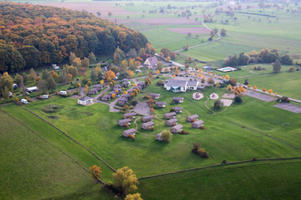 Vue aérienne de Camping de l'Oasis à Oberbronn dans le département Bas Rhin, France