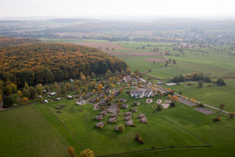 Vue aérienne de Camping de l'Oasis à Oberbronn dans le département Bas Rhin, France