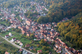 Photographie aérienne de Offwiller dans le département Bas Rhin, France