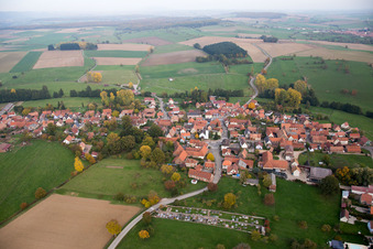 Vue aérienne de Mulhausen dans le département Bas Rhin, France