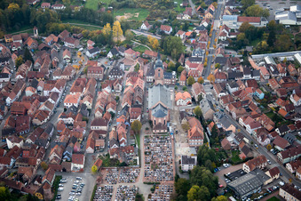 Reichshoffen dans le département Bas Rhin, France depuis l'avion