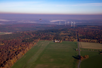 Vue aérienne de Quartier Vielbrunn in Michelstadt dans le département Hesse, Allemagne