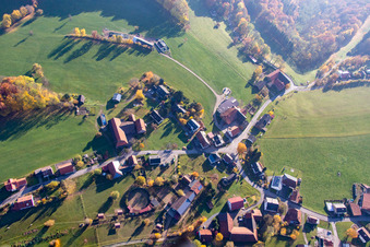 Vue aérienne de Quartier Breitenbuch in Kirchzell dans le département Bavière, Allemagne
