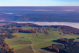 Vue oblique de Quartier Breitenbuch in Kirchzell dans le département Bavière, Allemagne