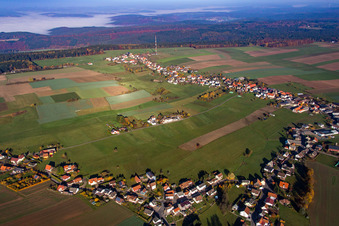 Vue aérienne de Quartier Würzberg in Michelstadt dans le département Hesse, Allemagne