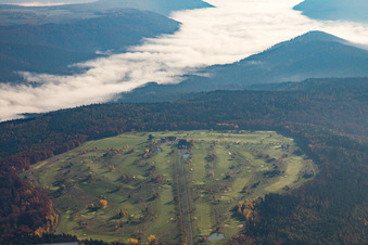 Photographie aérienne de Club de golf de Sansenhof à le quartier Ohrenbach in Weilbach dans le département Bavière, Allemagne