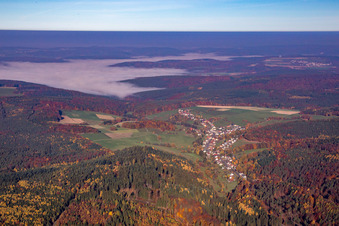 Vue aérienne de Quartier Kimbach in Bad König dans le département Hesse, Allemagne