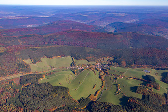 Vue aérienne de Quartier Watterbach in Kirchzell dans le département Bavière, Allemagne