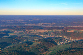 Vue aérienne de Mömlingen dans le département Hesse, Allemagne