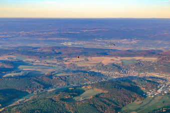 Vue aérienne de Mömlingen dans le département Hesse, Allemagne