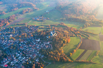 Vue aérienne de Quartier Hering in Otzberg dans le département Hesse, Allemagne