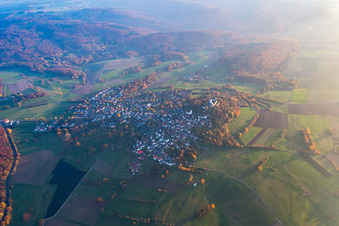 Vue aérienne de Quartier Hering in Otzberg dans le département Hesse, Allemagne