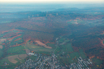 Vue aérienne de Bad König dans le département Hesse, Allemagne