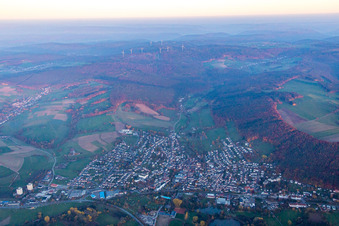 Vue aérienne de Bad König dans le département Hesse, Allemagne