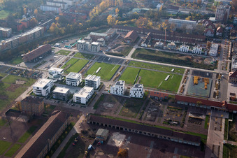 Parc du State Garden Show à Landau in der Pfalz dans le département Rhénanie-Palatinat, Allemagne vue d'en haut