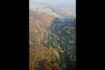 Photographie aérienne de Birnbachtal à Leinsweiler dans le département Rhénanie-Palatinat, Allemagne