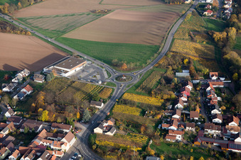 Vue d'oiseau de Quartier Appenhofen in Billigheim-Ingenheim dans le département Rhénanie-Palatinat, Allemagne
