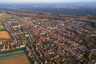 Vue aérienne de Marktstr à Kandel dans le département Rhénanie-Palatinat, Allemagne