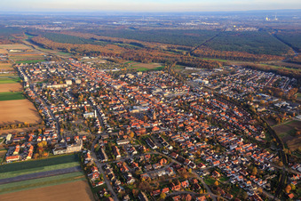 Vue aérienne de Marktstr à Kandel dans le département Rhénanie-Palatinat, Allemagne