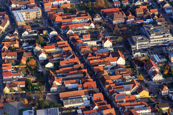 Vue aérienne de Martkstr à Kandel dans le département Rhénanie-Palatinat, Allemagne