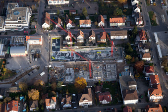 Nouvelle zone de développement « Au centre-ville » entre Bismarck et Gartenstr à Kandel dans le département Rhénanie-Palatinat, Allemagne depuis l'avion