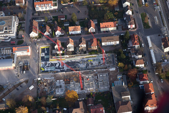 Nouvelle zone de développement « Au centre-ville » entre Bismarck et Gartenstr à Kandel dans le département Rhénanie-Palatinat, Allemagne vue du ciel